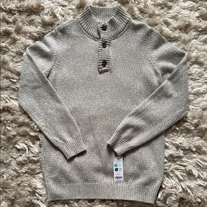 Carter's Gray Button-Collar Sweater